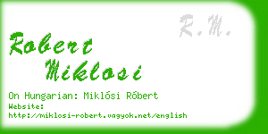 robert miklosi business card